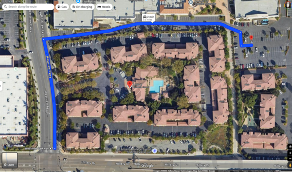 Map to Legacy Apartments