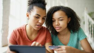 Parents help their young adult to become independent